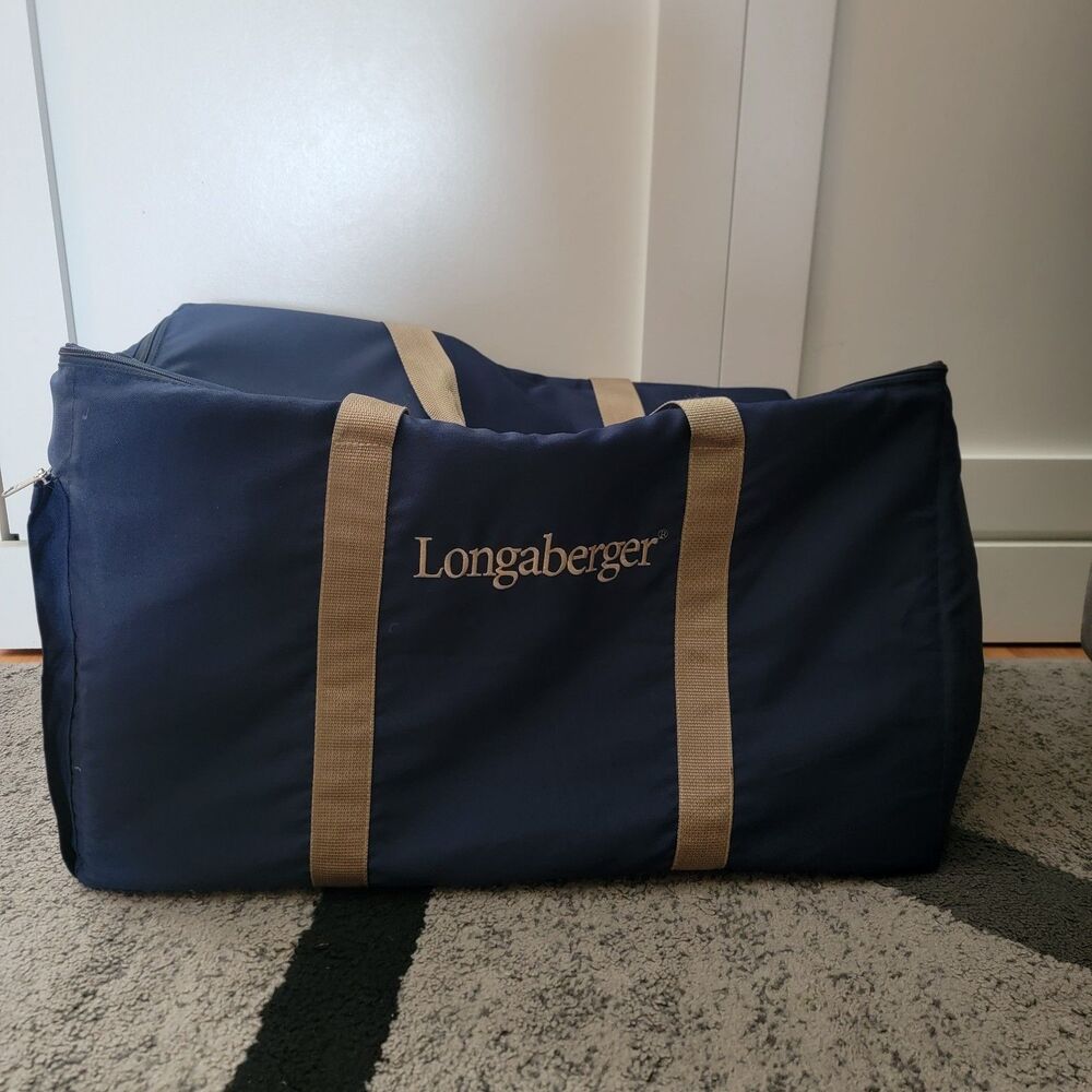 Longaberger Consultant DUFFEL Bag w/ Zippered Pocket 24” x 14” x 14” RARE